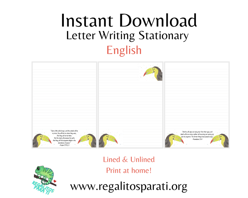JW Stickers Printable Stationary for Letter Writing