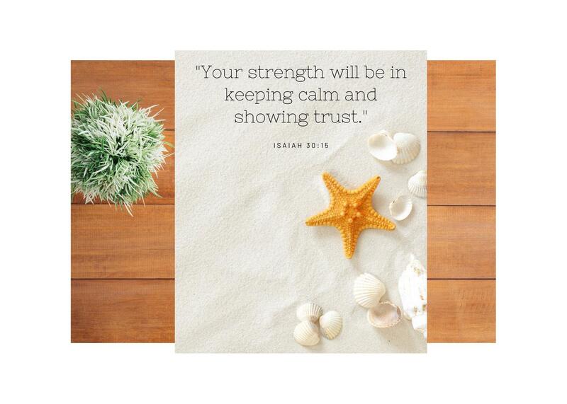 2021 Year Text Gifts Your Strength Will Be In Keeping Calm Digital Printable Download Wall Art