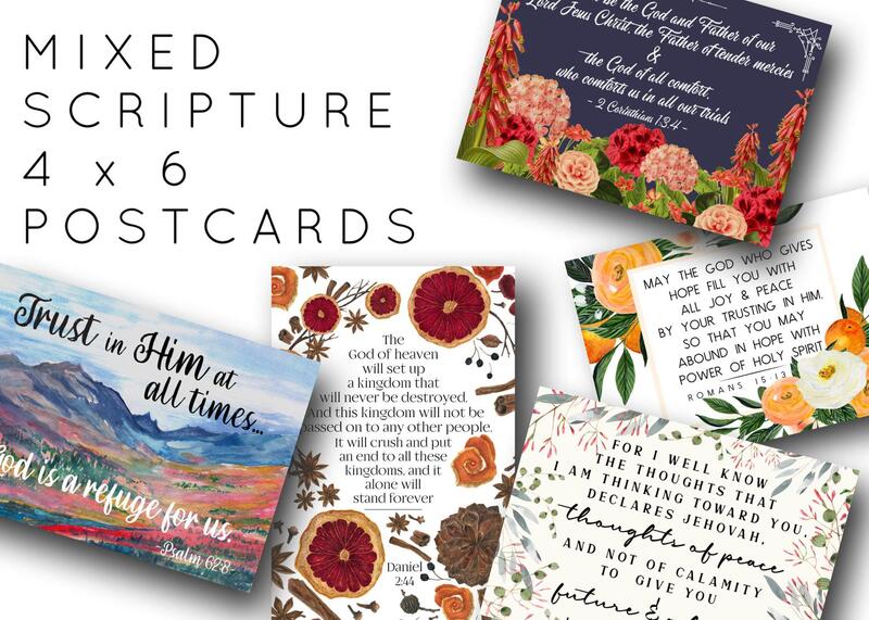 Scripture Postcards English & Spanish JW Gifts by Gingers Five & Dime