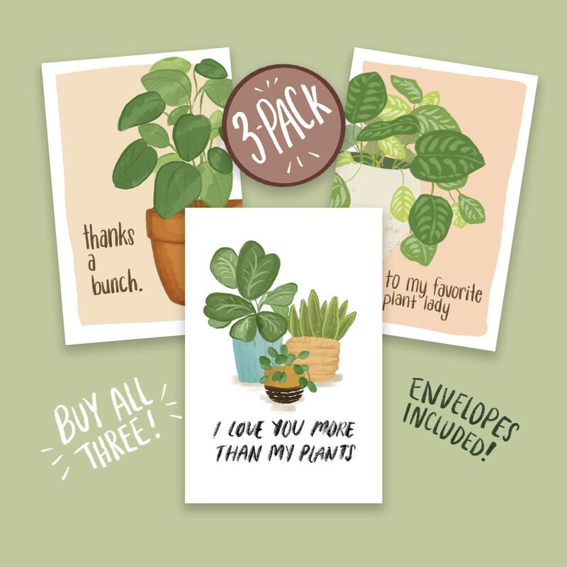 My Favorite Plant Lady Friendship Cards - - Shared by Regalitos Para Ti - Discover unique handmade / designed gifts and support small businesses