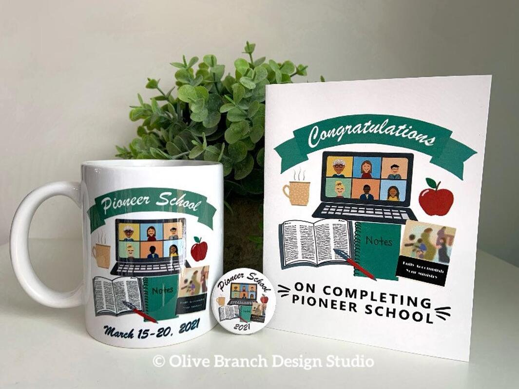 Olive Branch Design Studio Pioneer School Graduation Congratulations Card