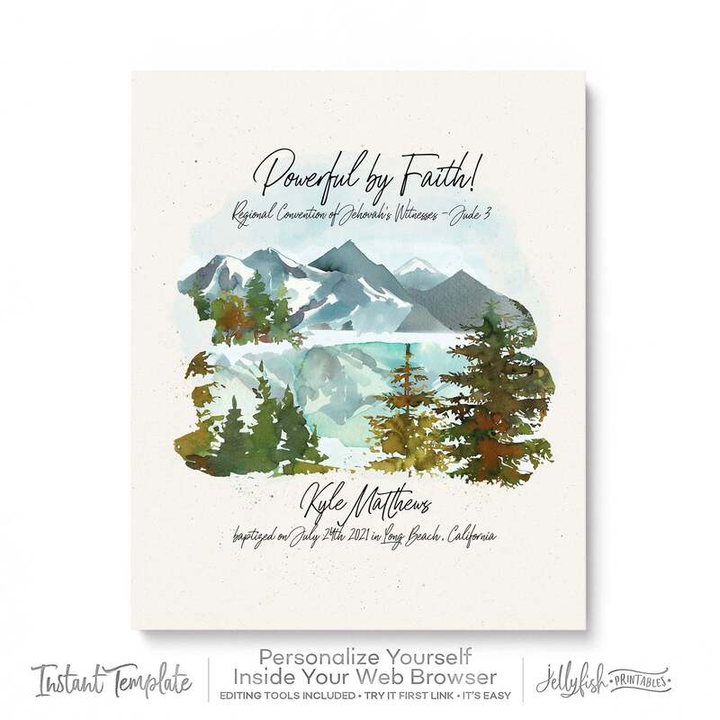 Printable JW Baptism Cards