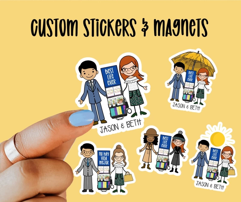 Custom Vinyl Stickers & Magnets, Best Life Ever, Public Witnessing, Jw gifts, Pioneer Partners, Cart Witnessing, Dishwasher safe, Waterproof