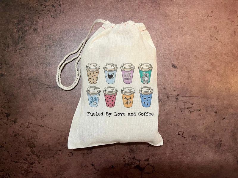 JW Coffee Gift Bags - Fueled by Love Coffee - English Spanish Personalize custom bags - For Pioneers Elders, Brothers, Sisters,