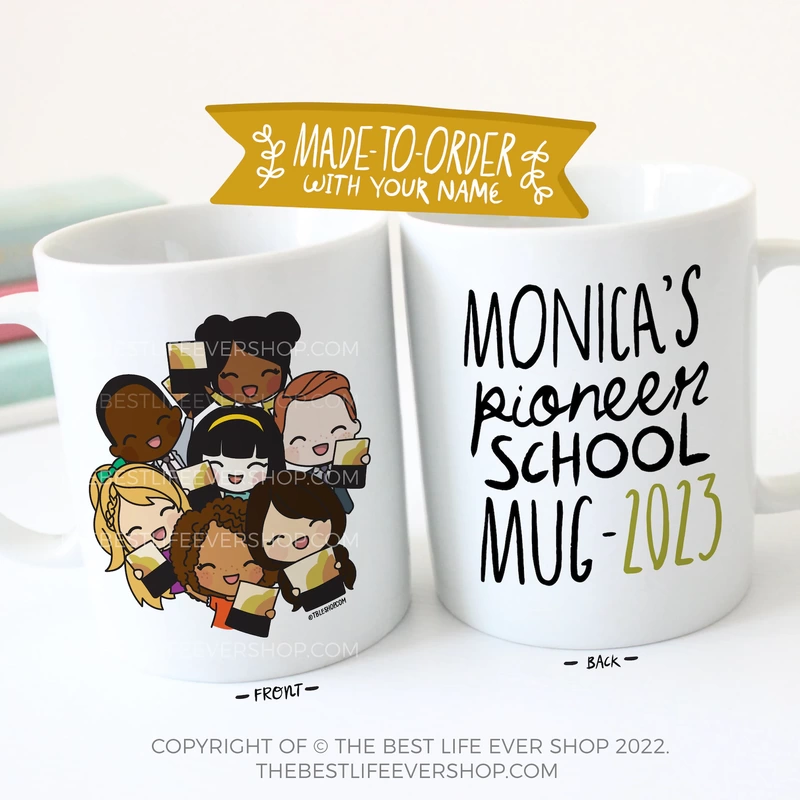 2023 Pioneer School Personalized Mug - The Group Selfie 11 oz Ceramic Mug - jw gifts - jw ministry - jw pioneer gifts - zoom