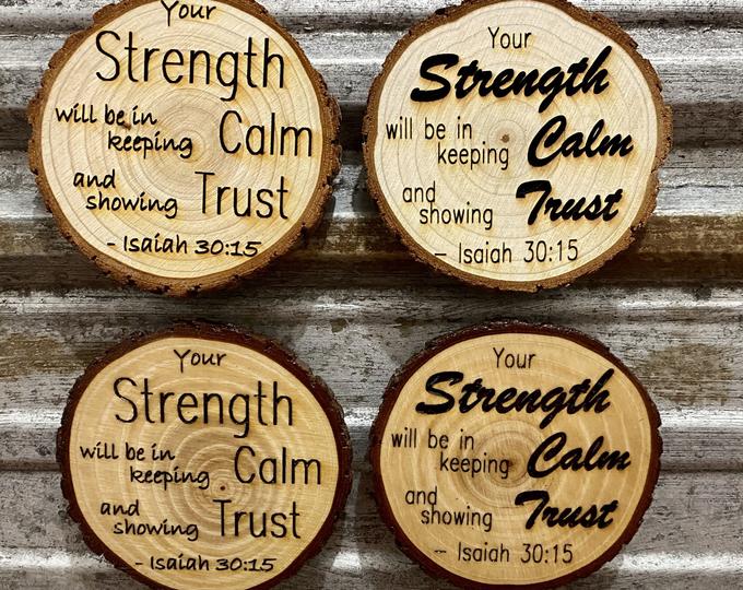 SLPallets Your Strength Will be In Keeping calm and showing trust 2021 year text gifts