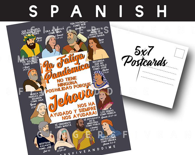 JW Postcards Pandemic Fatigue Bible Characters - Pandemic Encouragement - Gingers Five and Dime - - Shared by Regalitos Para Ti - Discover unique handmade / designed gifts and support small businesses