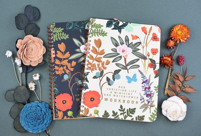 Happier To Give 2-Pack Floral Meeting Workbook Notebooks