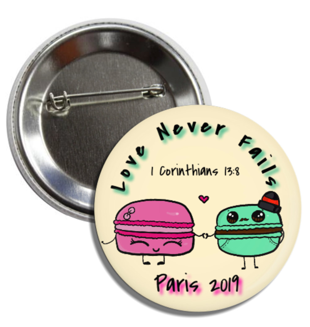 illustrated French macaron pin
