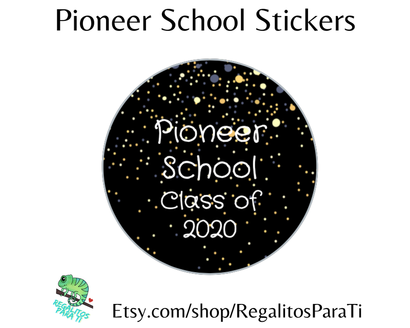Pioneer School Stickers - English & Spanish Zoom Pioneer School Gifts